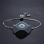 Bracelet Against the Evil Eye Blue Greek Turkish Matiasma Mataki Silver Chain 2