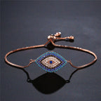 Bracelet Against the Evil Eye Blue Greek Turkish Matiasma Mataki Rose Gold Chain 2