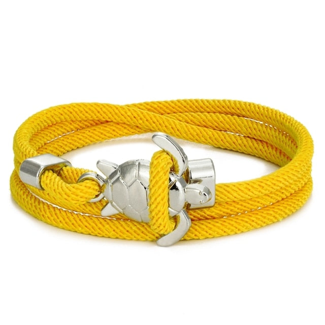 Sea Turtle Cord Bracelet Yellow