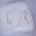 Women's Crescent Moon Bracelet Chain Zircons