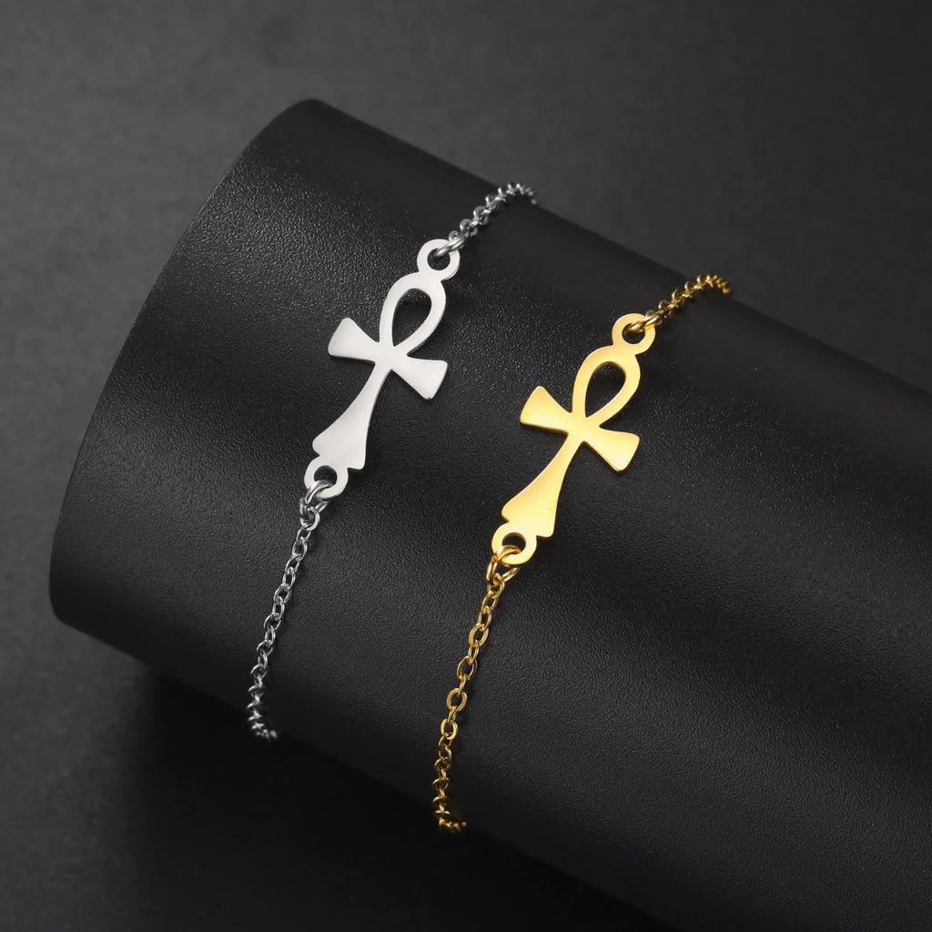 Ankh Cross Egypt Gold Bracelet 1