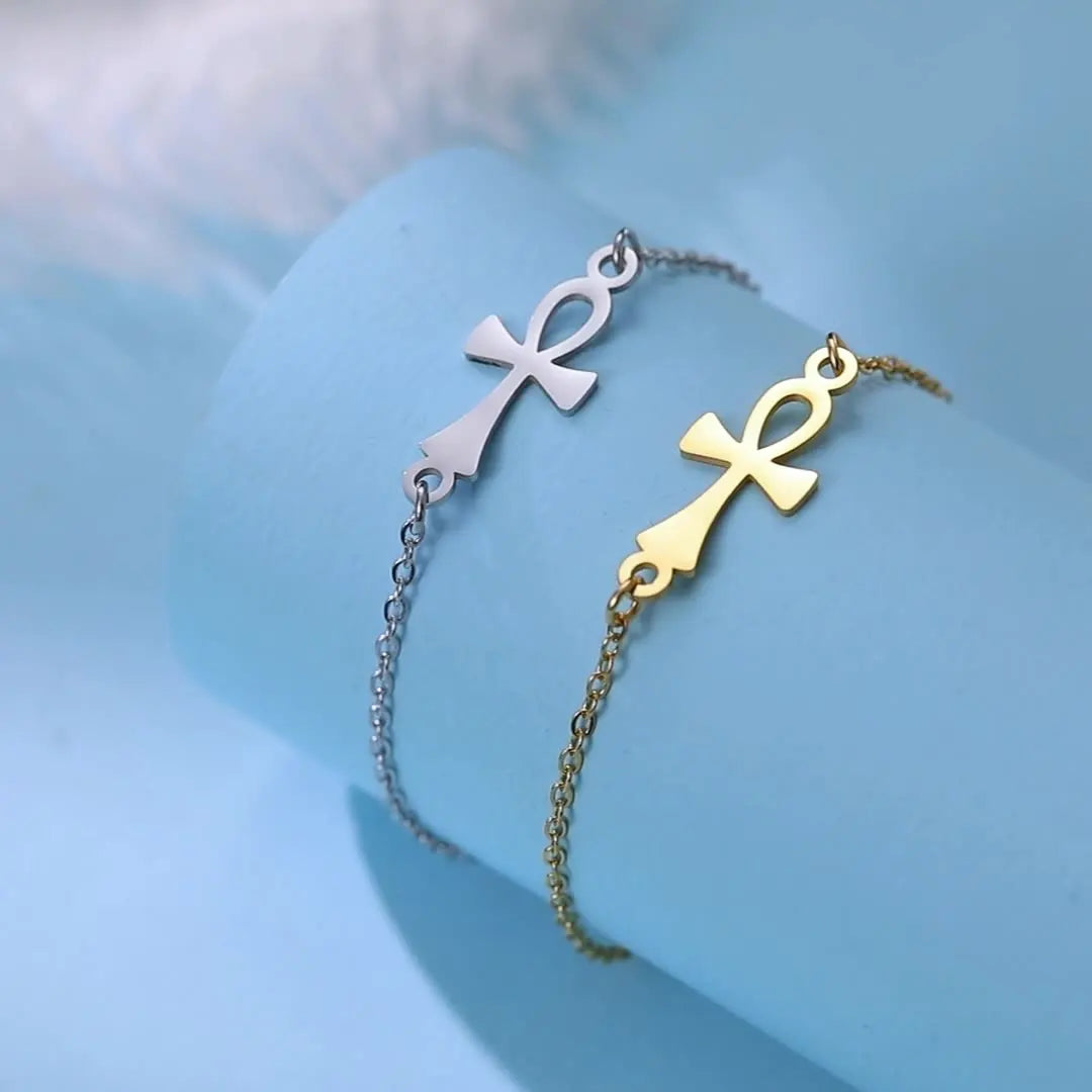 Ankh Cross Egypt Silver Bracelet 1