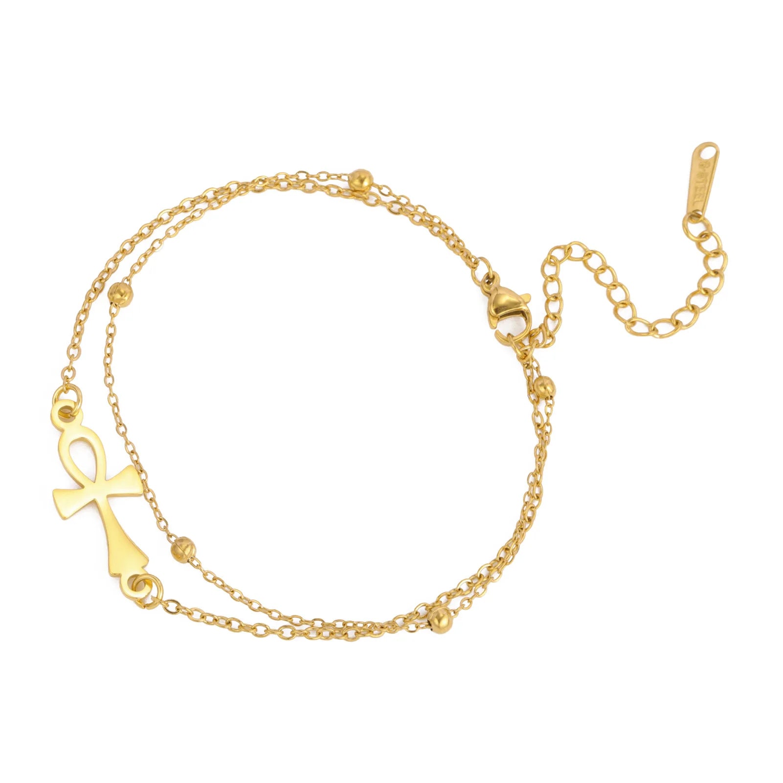 Ankh Cross Egypt Gold Bracelet 2