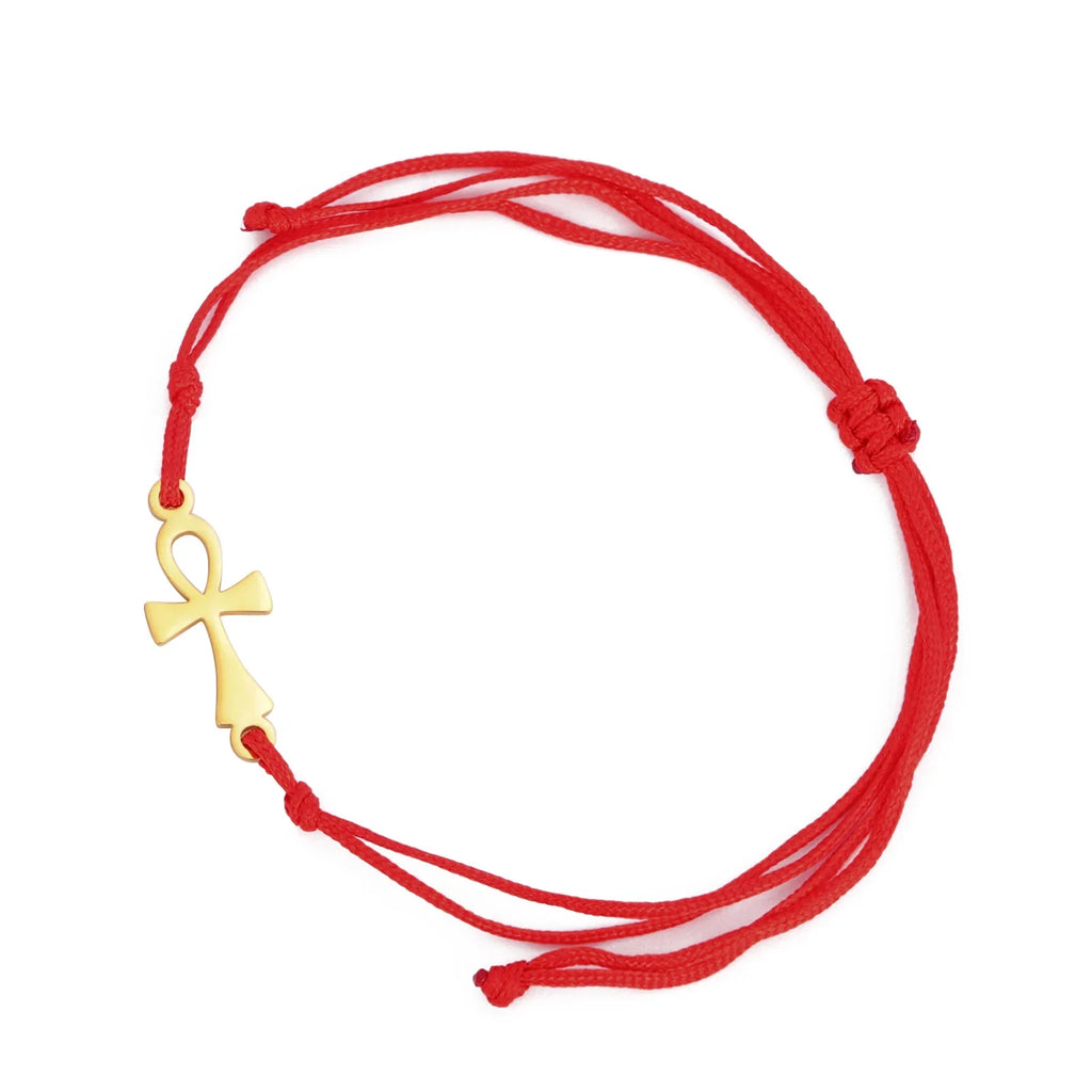 Ankh Cross Egypt Red Bracelet
