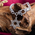 Cuban bracelet with the symbolic Jewish Star of David