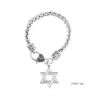 Cuban bracelet with the symbolic Jewish Star of David