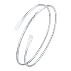 Women's arm bracelet - thin silver biceps chain