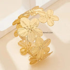 Women's arm bracelet - flower petal bicep chain