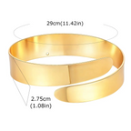 Gold arm bracelet for women - bicep chain