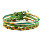 Tibetan Woven Luck Bracelet 9 Green Colors