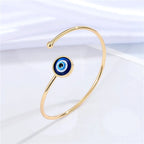 Charm Bracelet Against the Evil Eye Blue Turkish Gold