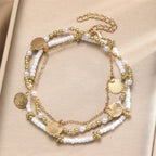 Ankle Bracelet with Shell Beads