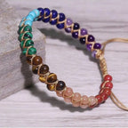 Natural stone 7 chakra anklet bracelet