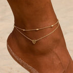 Women's Gold & Silver Ankle Bracelet gold