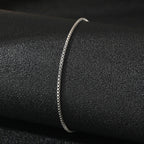 Thin Silver Ankle Bracelet