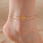 Gold Witch's Knot Ankle Bracelet