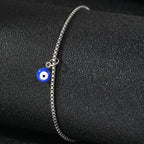 Silver Blue Eye Ankle Bracelet