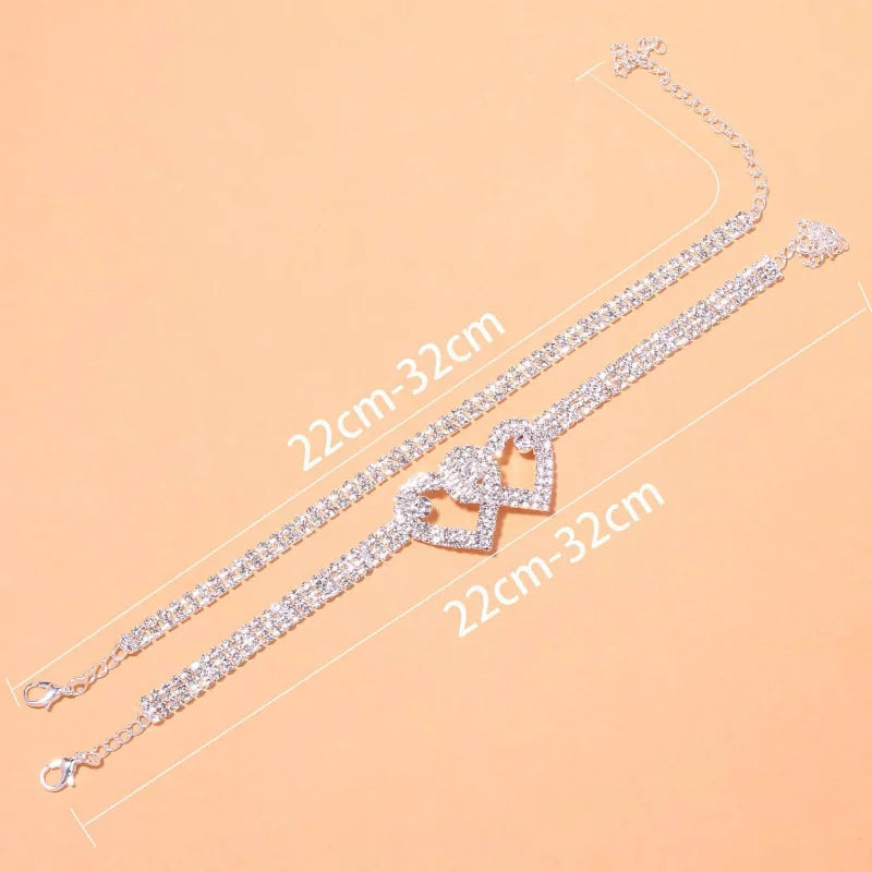 "Little Heart" ankle bracelet for women