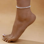 Gold and Silver Gemstone Ankle Bracelet