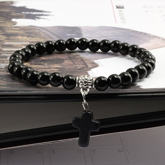 Pearl Bracelet with Cross