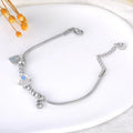 Protection Bracelet with Hand of Fatima and Blue Eye silver