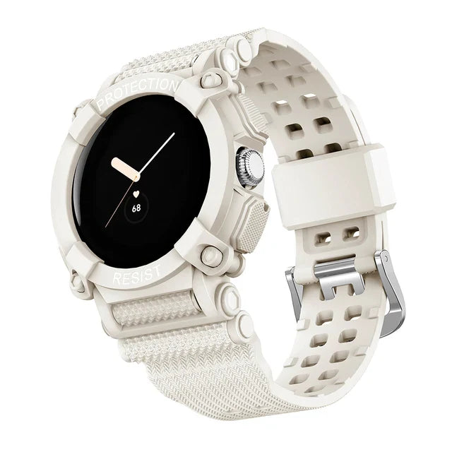 Solid Protective Strap Smartwatch Google Pixel Watch 1 & 2 white