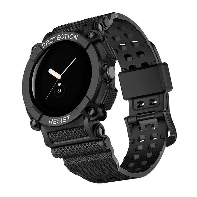 Solid Protective Strap Smartwatch Google Pixel Watch 1 & 2 black