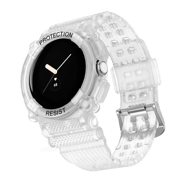 Solid Protective Strap Smartwatch Google Pixel Watch 1 & 2 white