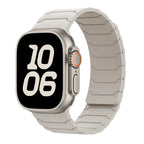 Magnetic replacement band for Apple Watch white
