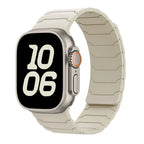 Magnetic replacement band for Apple Watch white