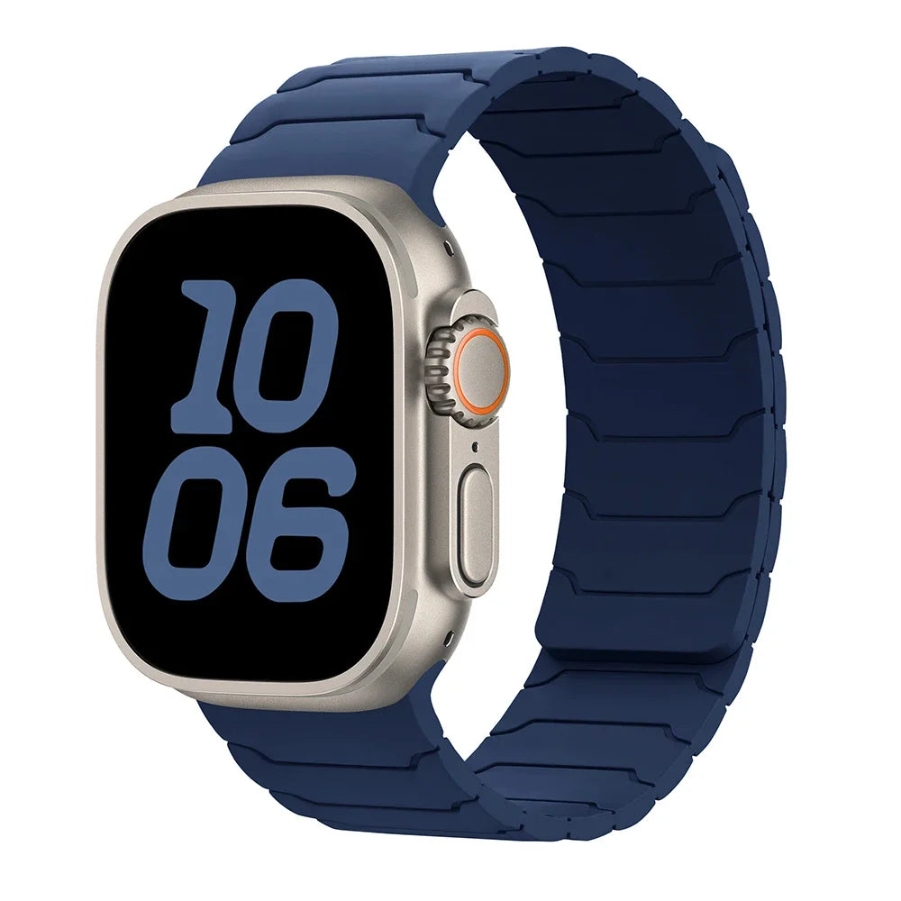 Magnetic replacement band for Apple Watch blue