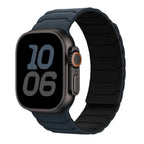 Magnetic replacement band for Apple Watch blue black