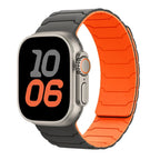 Magnetic replacement band for Apple Watch gray orange