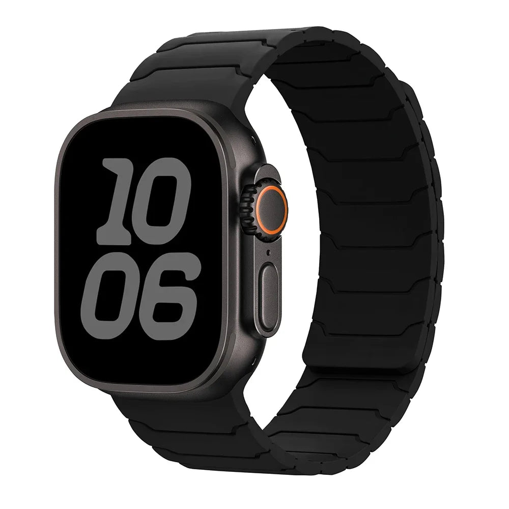 Magnetic replacement band for Apple Watch black