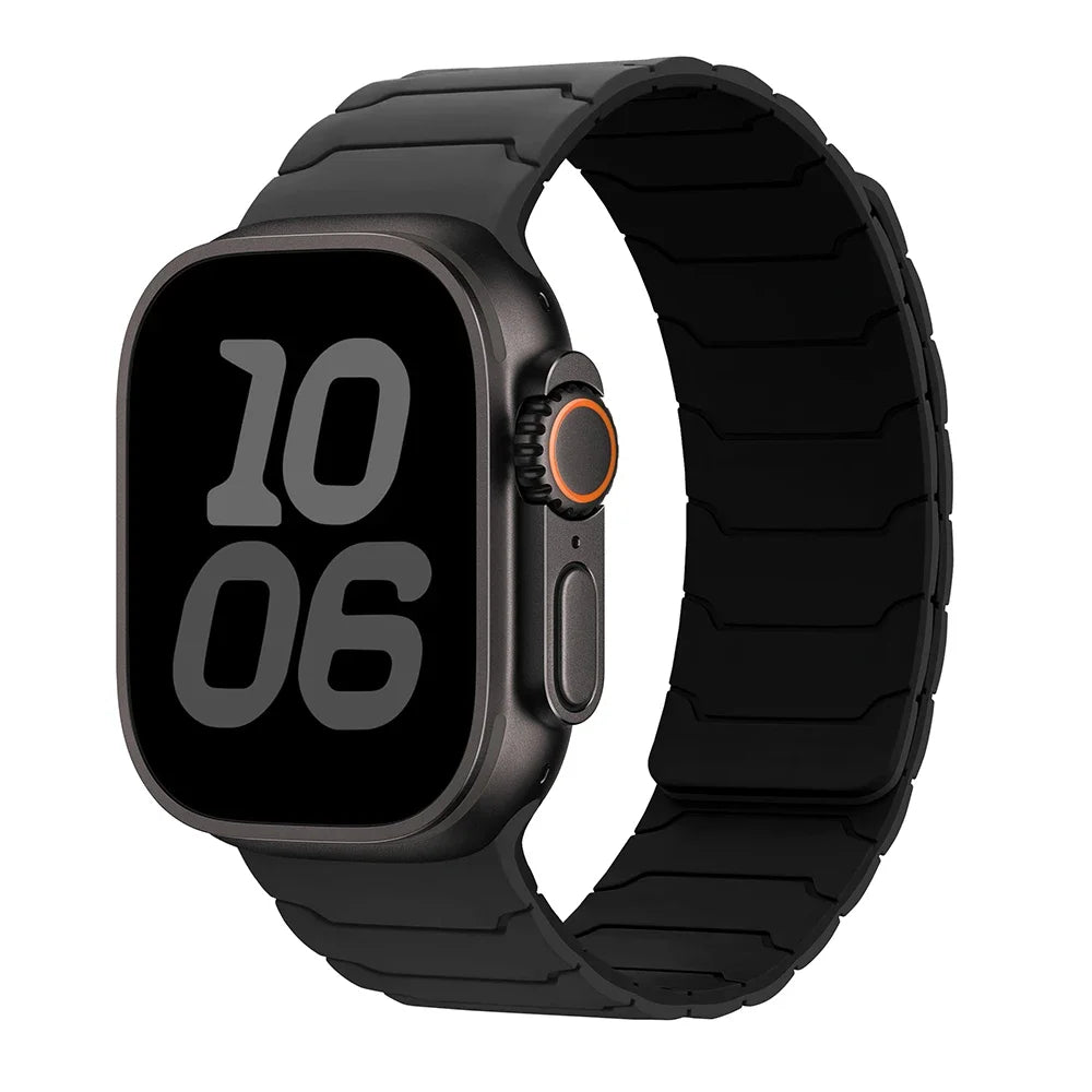 Magnetic replacement band for Apple Watch black
