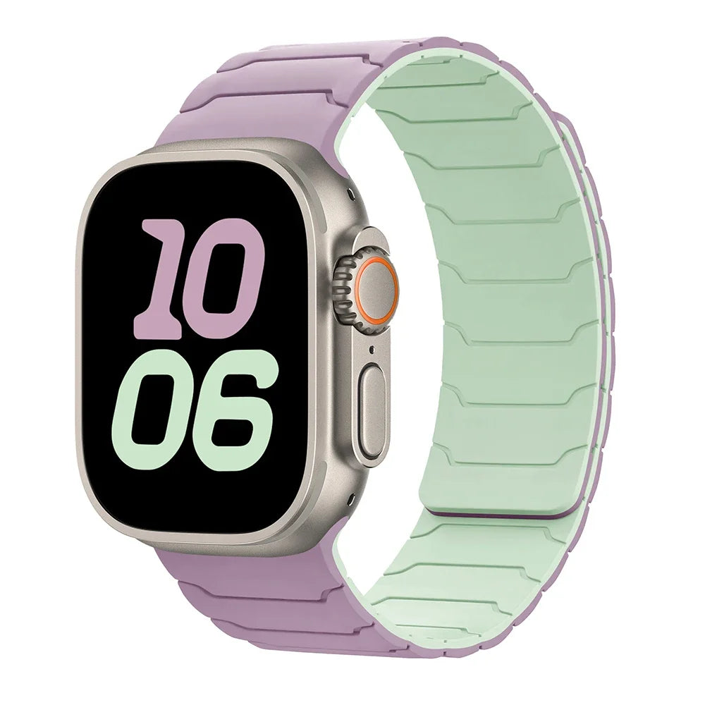 Magnetic replacement band for Apple Watch purple