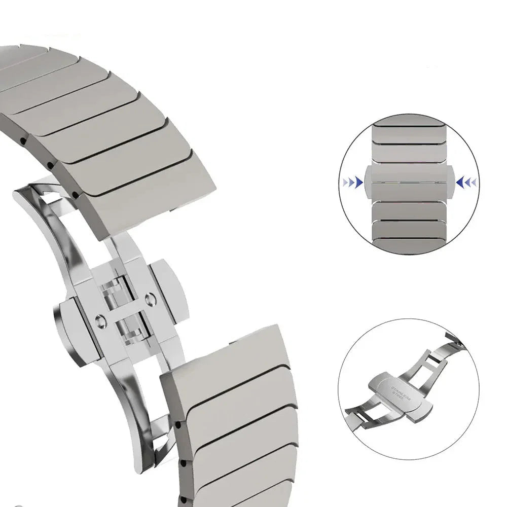 Stainless steel replacement band for Apple Watch