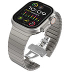 Silver stainless steel replacement band for Apple Watch