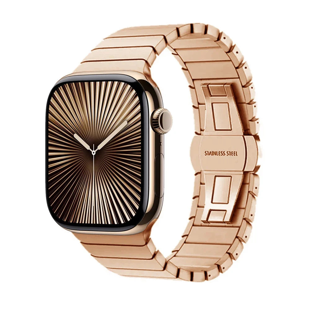 Rose gold stainless steel replacement band for Apple Watch