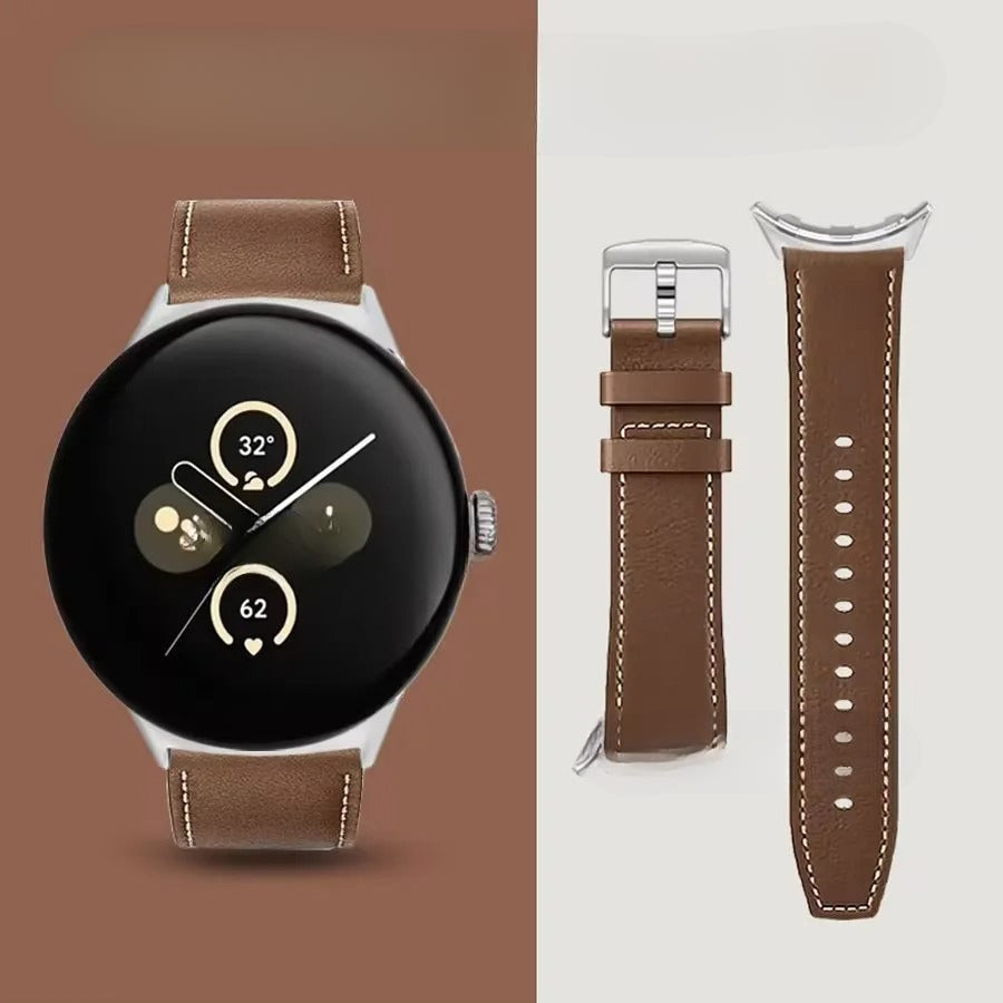 Replacement leather strap for Google Pixel Watch 1, 2, 3, 4, 41mm, 45mm