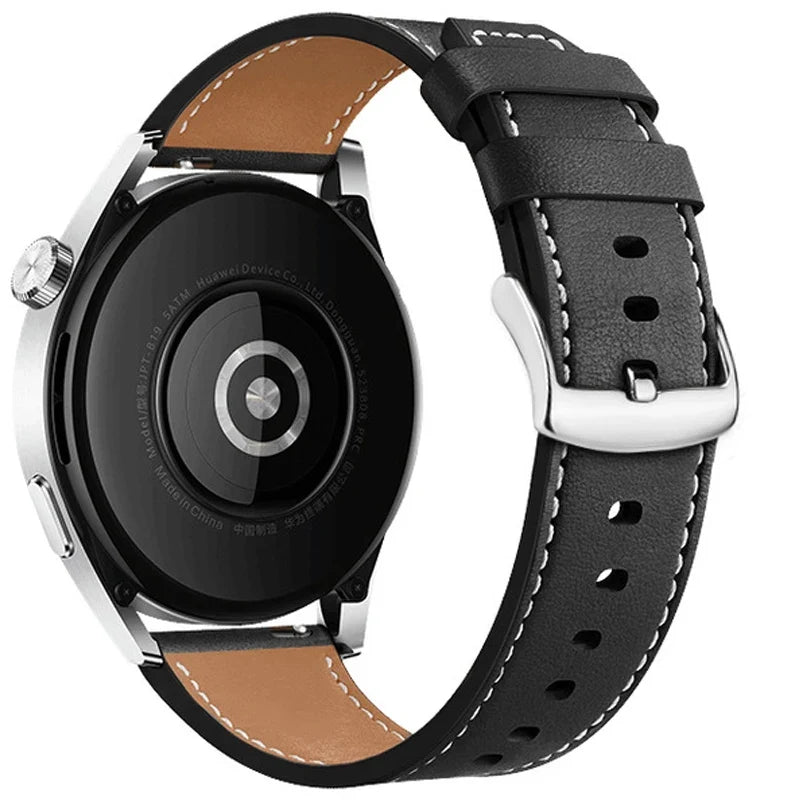 Replacement leather strap for Google Pixel Watch 1, 2, 3, 4, 41mm, 45mm black
