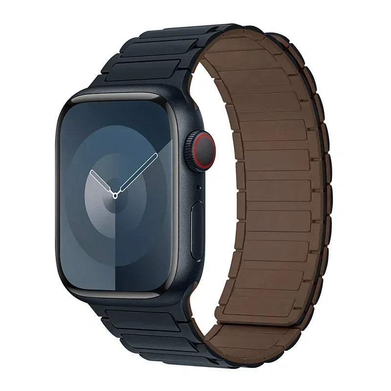 Magnetic replacement band for Apple Watch green brown