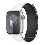Magnetic replacement band for Apple Watch white black