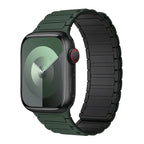 Magnetic replacement band for Apple Watch green black
