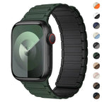 Magnetic replacement band for Apple Watch green black