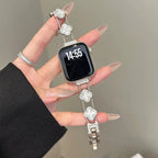 Replacement band for Apple Watch - clover design silver