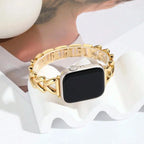 Replacement Apple Watch band in gold-tone steel