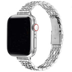 Replacement Apple Watch band in silver stainless steel