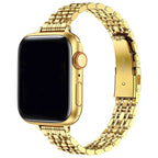 Replacement Apple Watch band in gold stainless steel