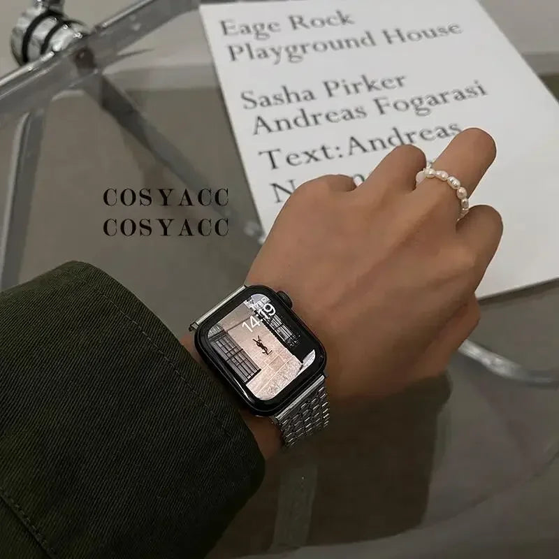 Stainless steel replacement Apple Watch band - women's
